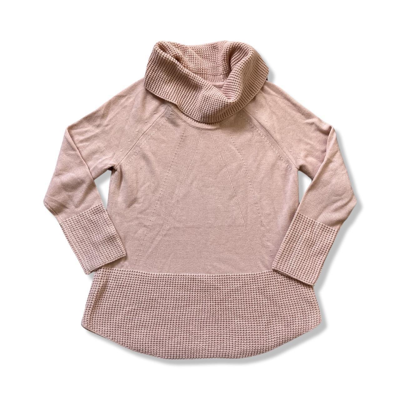 Calvin Klein cowl neck curved hem sweater. cute baby