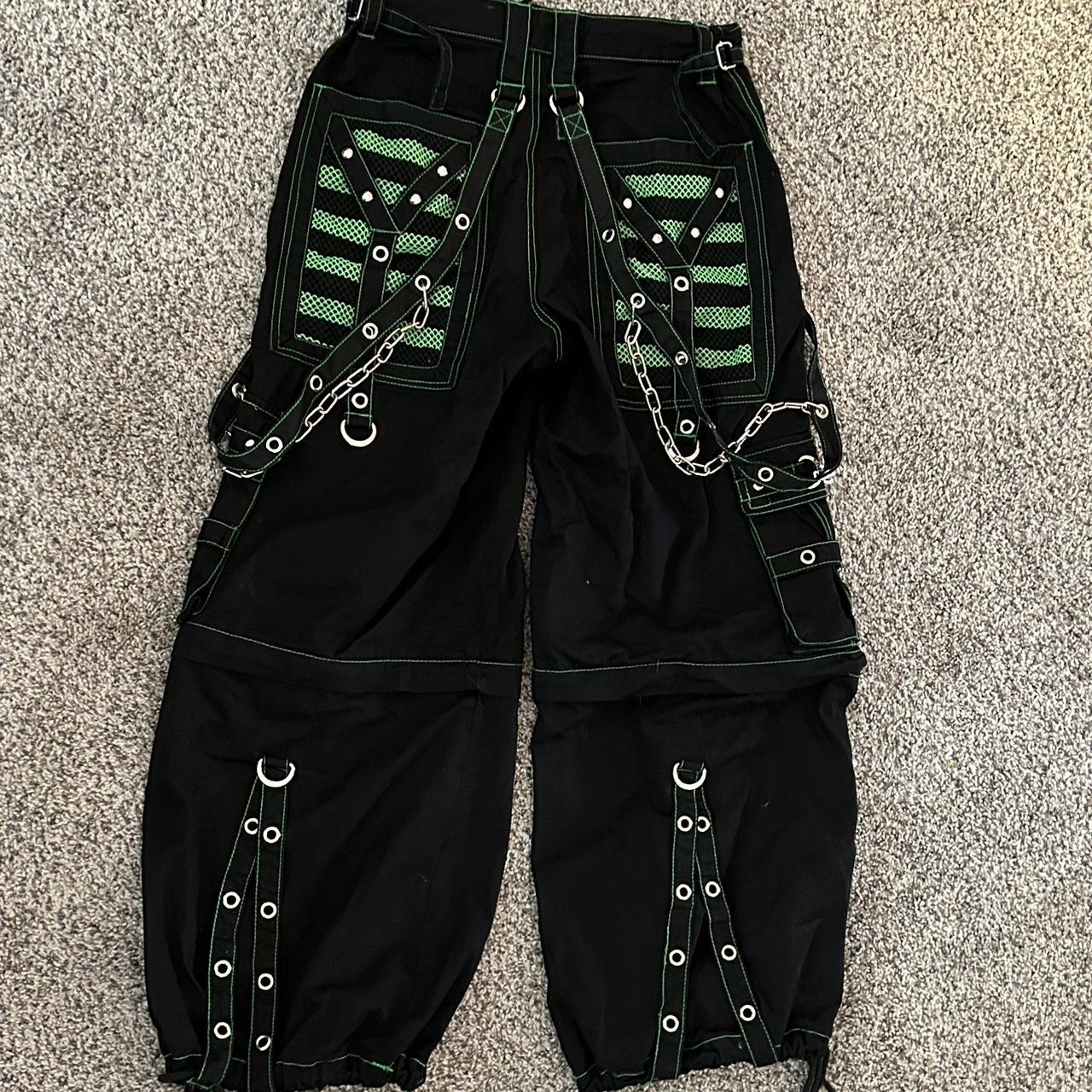Tripp NYC Electro Pants [Black/Green] - Goth, Mall Goth, Rave