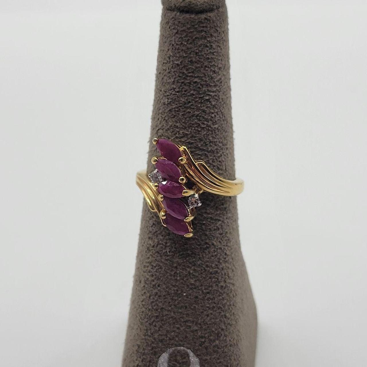 Source Unknown Women's Ring - Red/Gold – This exq… - image 1