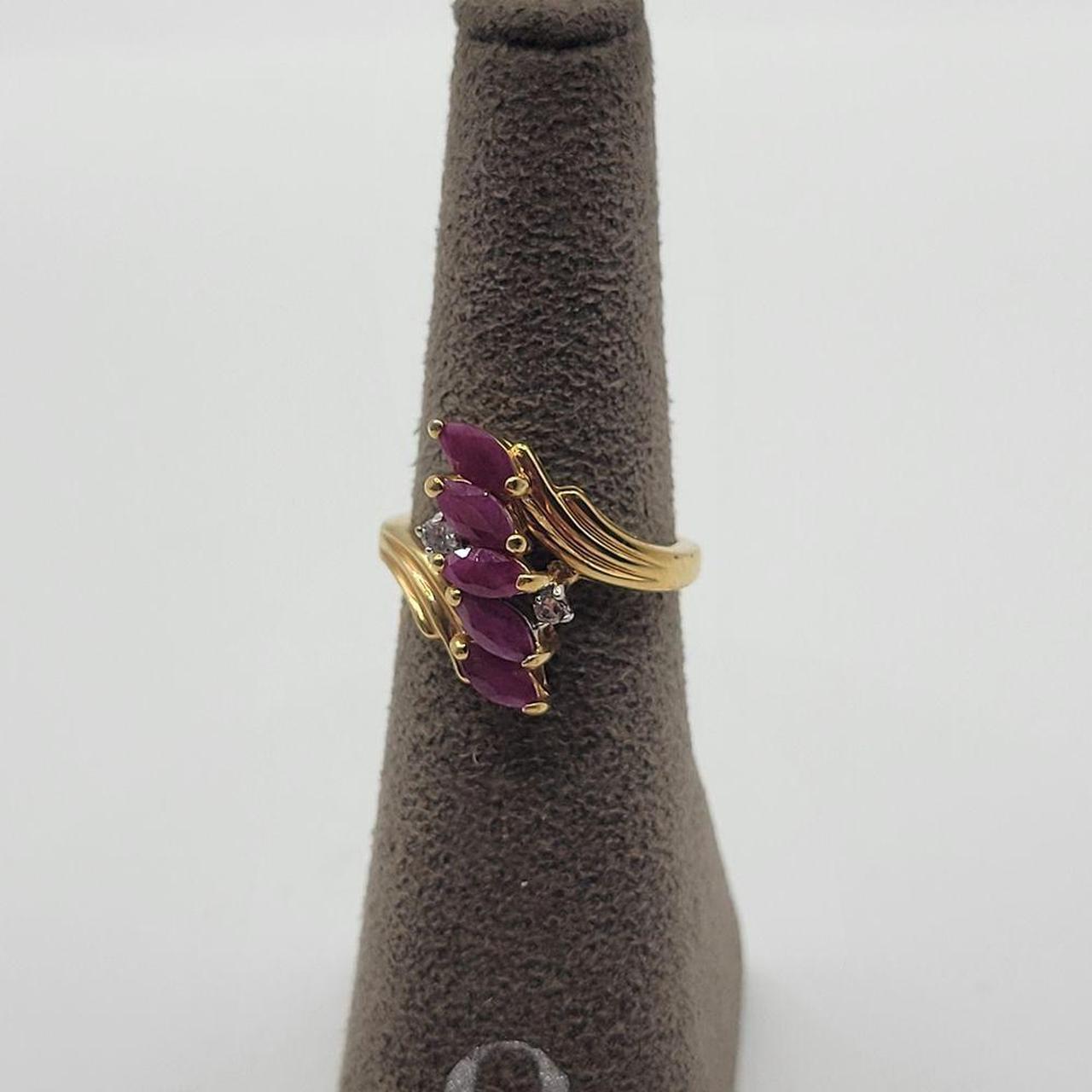 Source Unknown Women's Ring - Red/Gold – This exq… - image 3