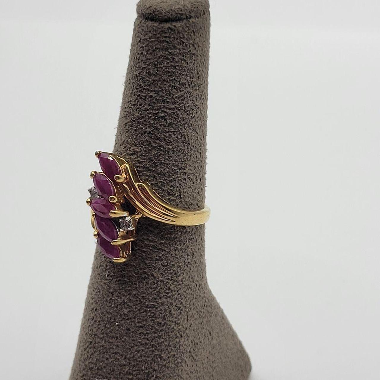 Source Unknown Women's Ring - Red/Gold – This exq… - image 5