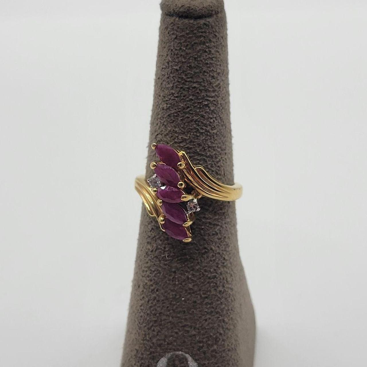 Source Unknown Women's Ring - Red/Gold – This exq… - image 2