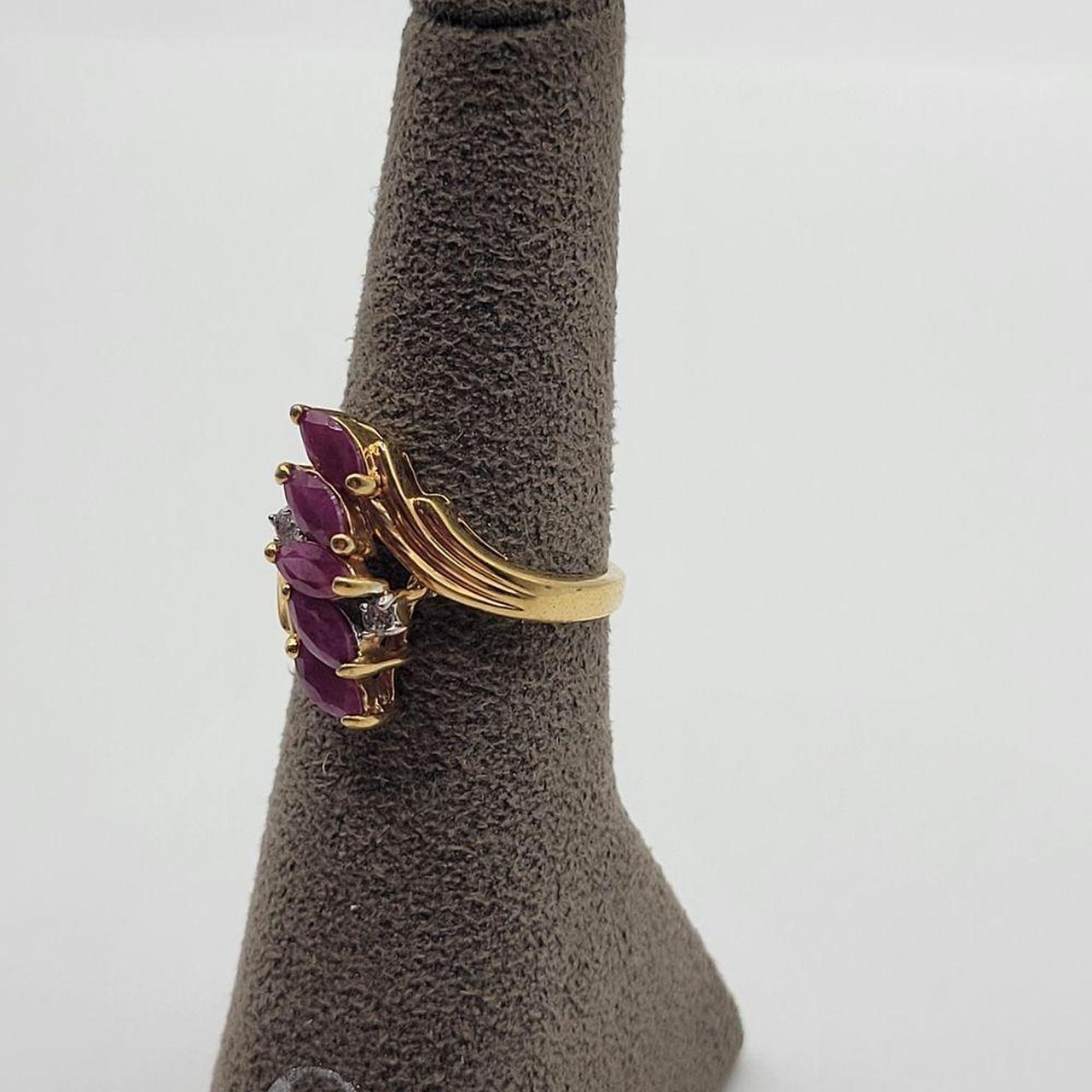 Source Unknown Women's Ring - Red/Gold – This exq… - image 6