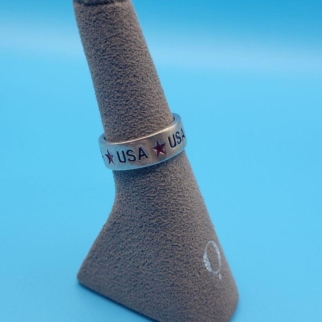 Source Unknown Women's Ring - Silver/Red – Elegan… - image 3