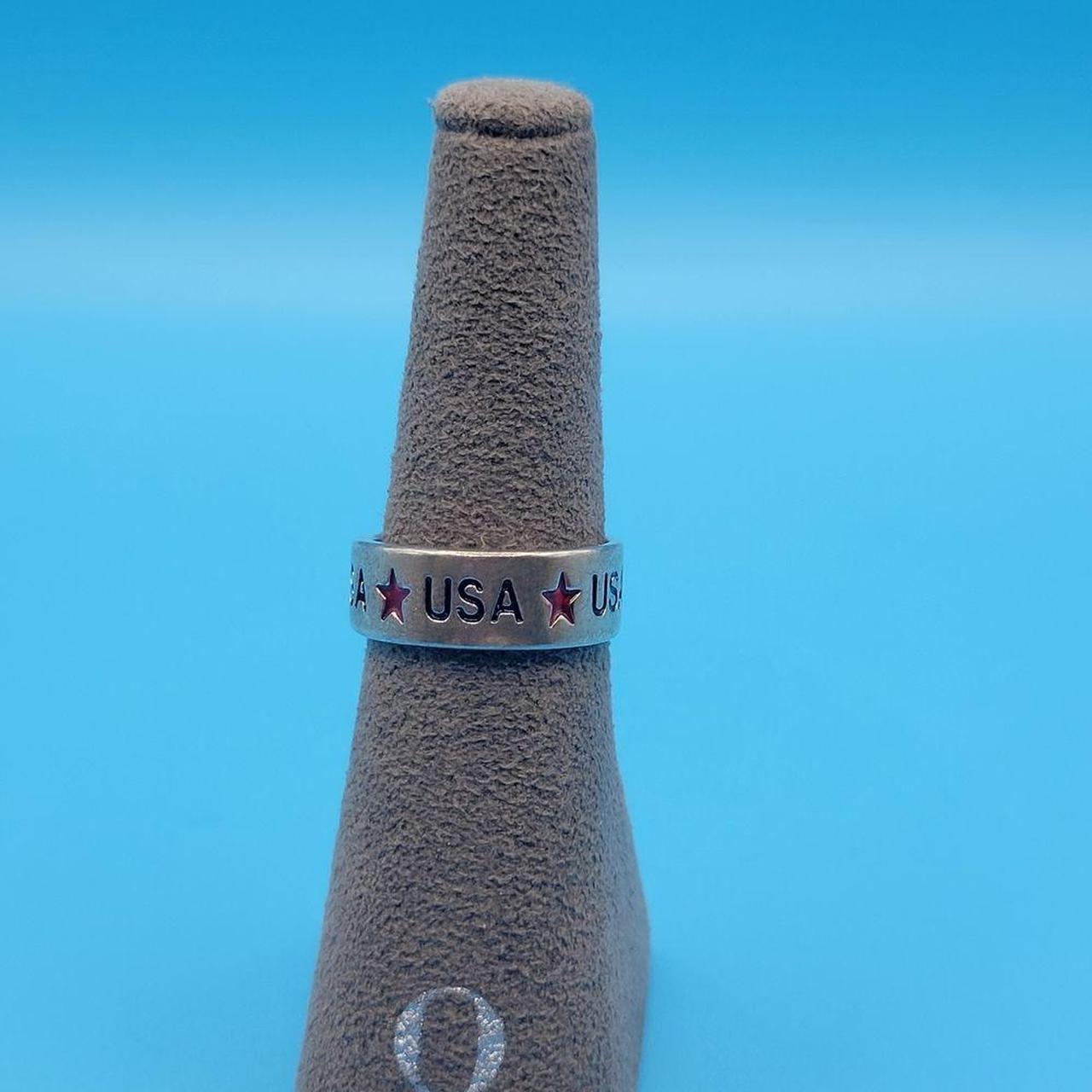 Source Unknown Women's Ring - Silver/Red – Elegan… - image 1