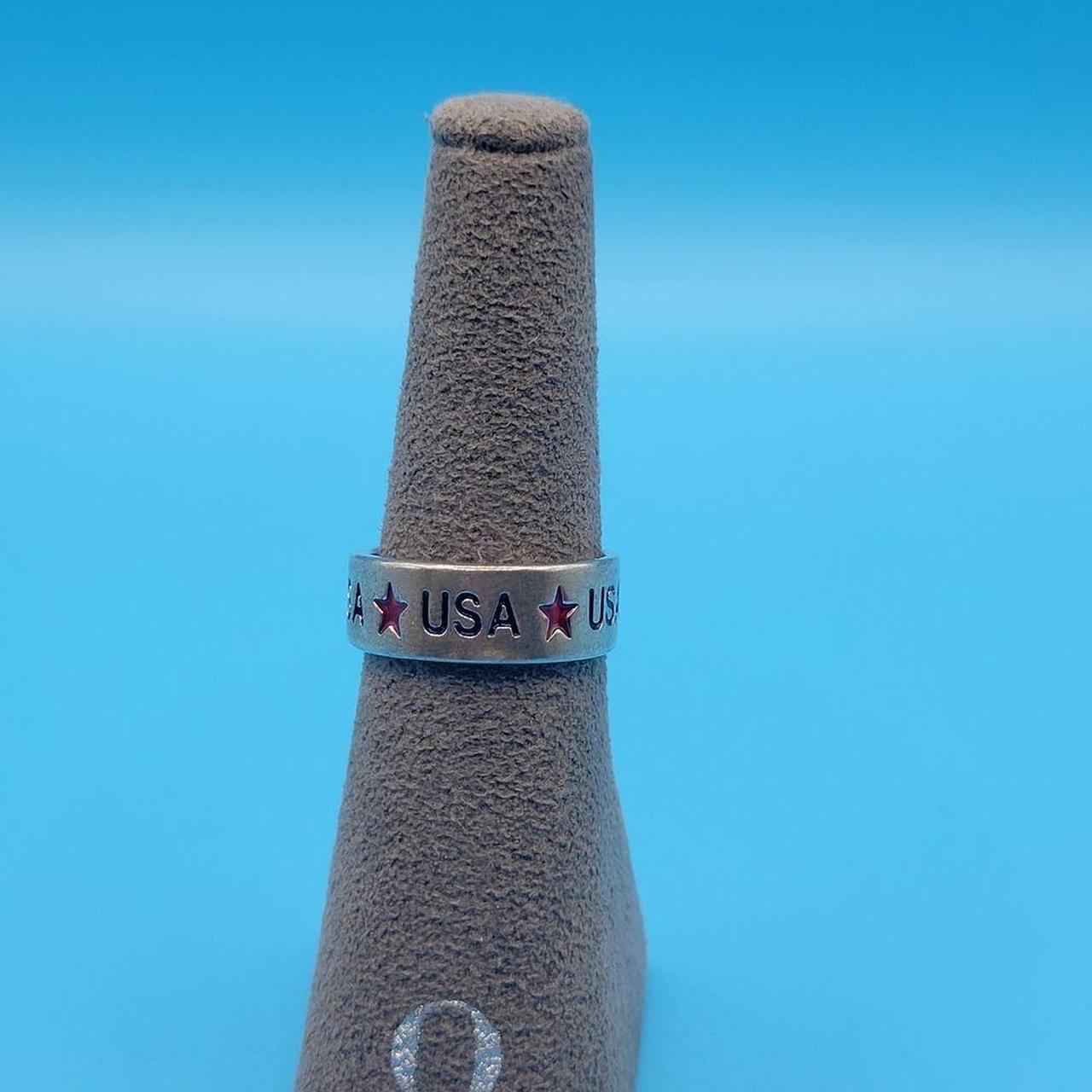 Source Unknown Women's Ring - Silver/Red – Elegan… - image 2