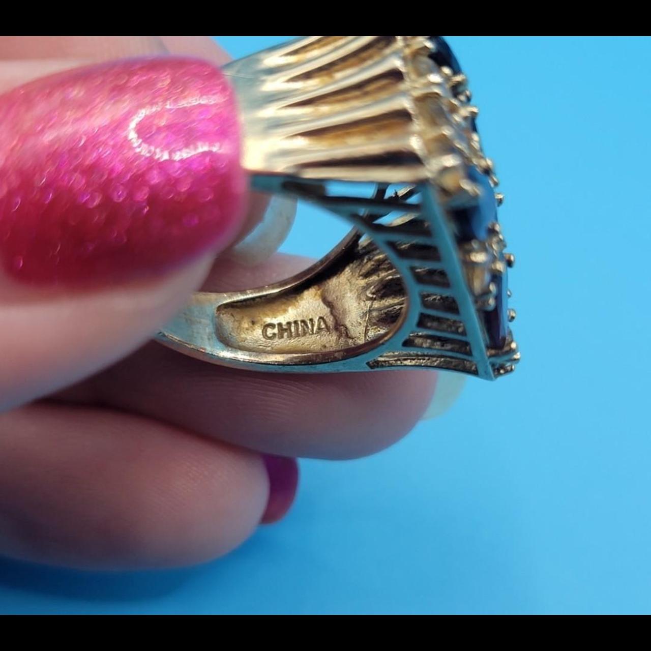 Source Unknown Women's Ring - Red/Silver – This e… - image 6