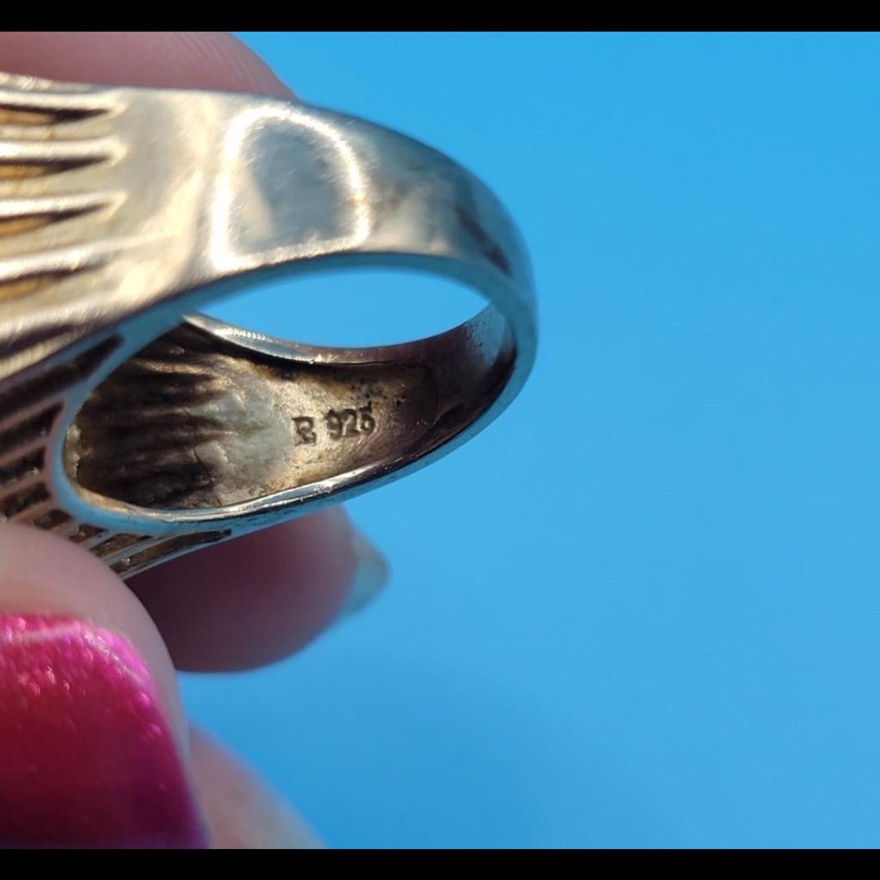 Source Unknown Women's Ring - Red/Silver – This e… - image 7