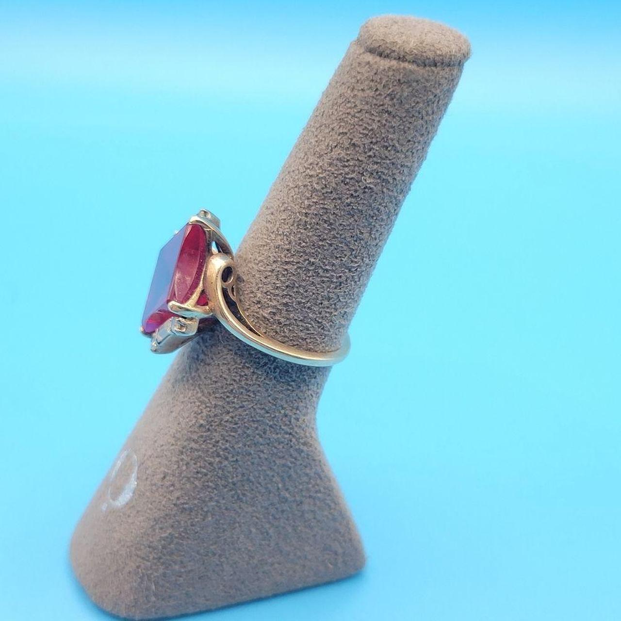 Source Unknown Women's Ring - Red/Gold – This stu… - image 3