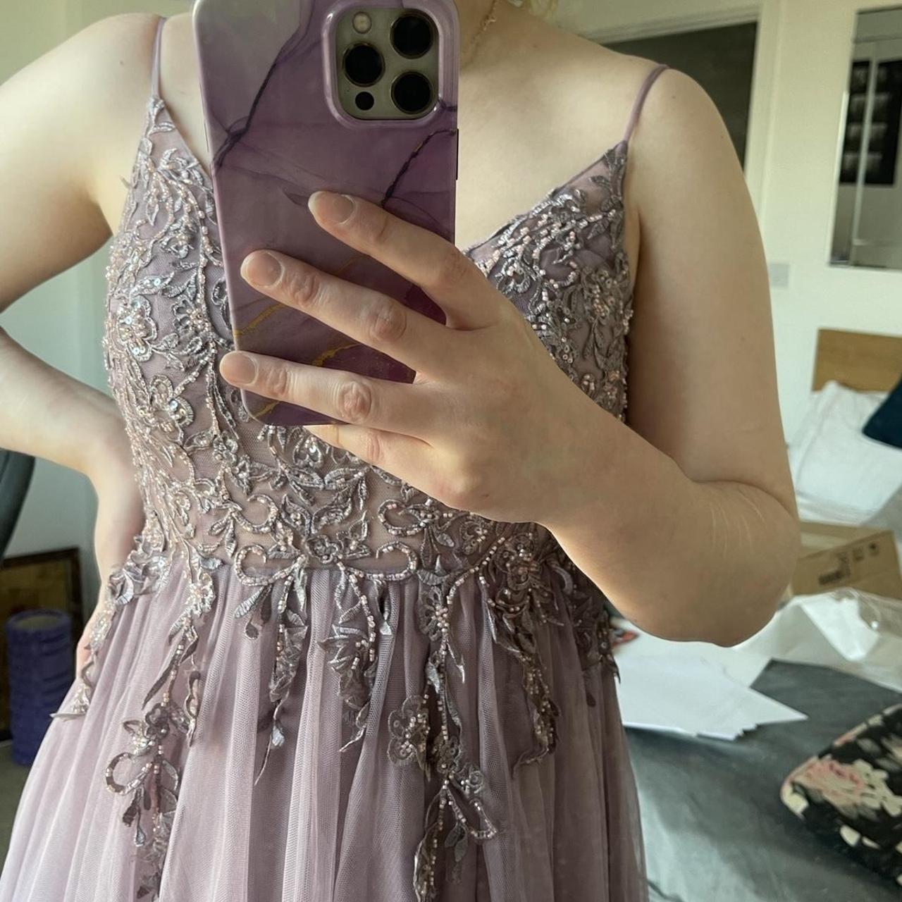 JJ’s House lilac floor length tulle prom dress/hall... Depop