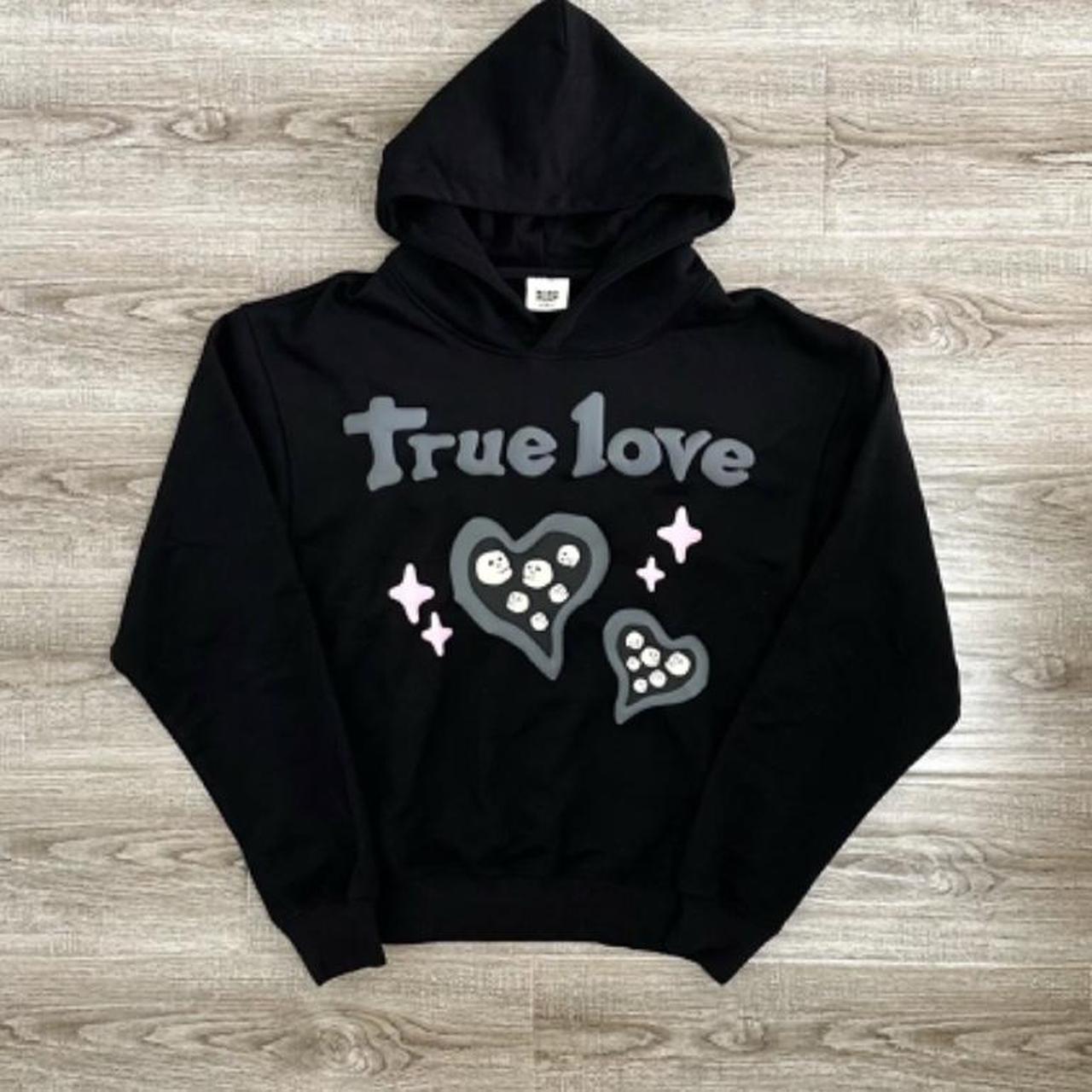 Black True Love Broken Planet Hoodie Sizes... - Depop