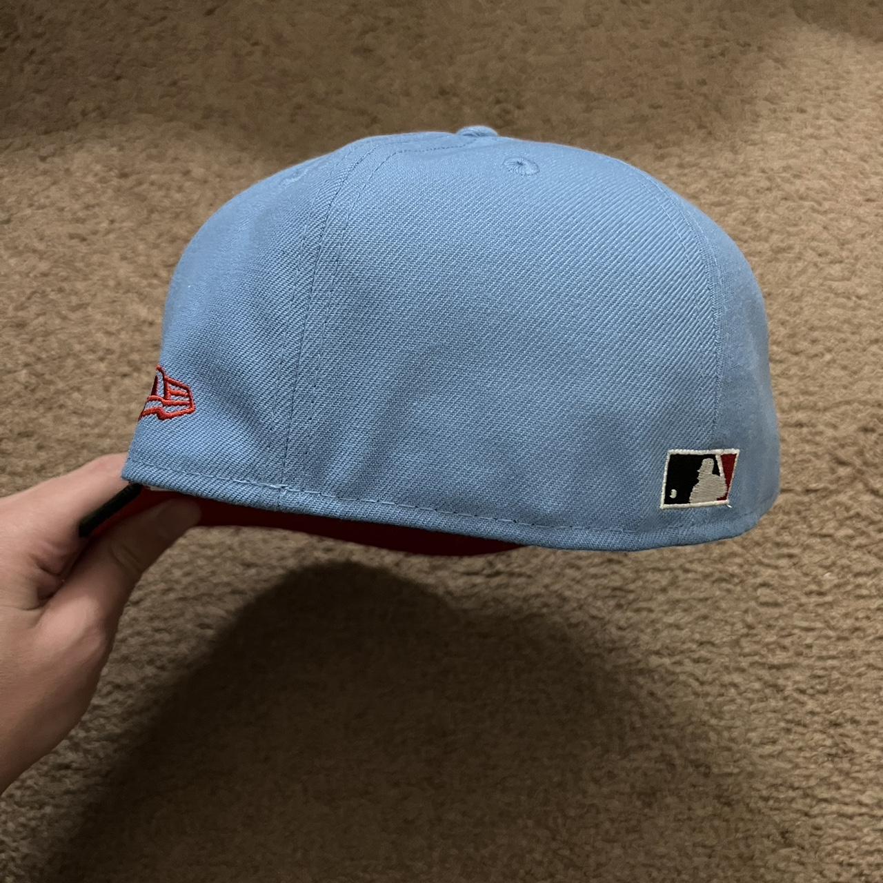 New Era Men's Blue and Red Hat (3)