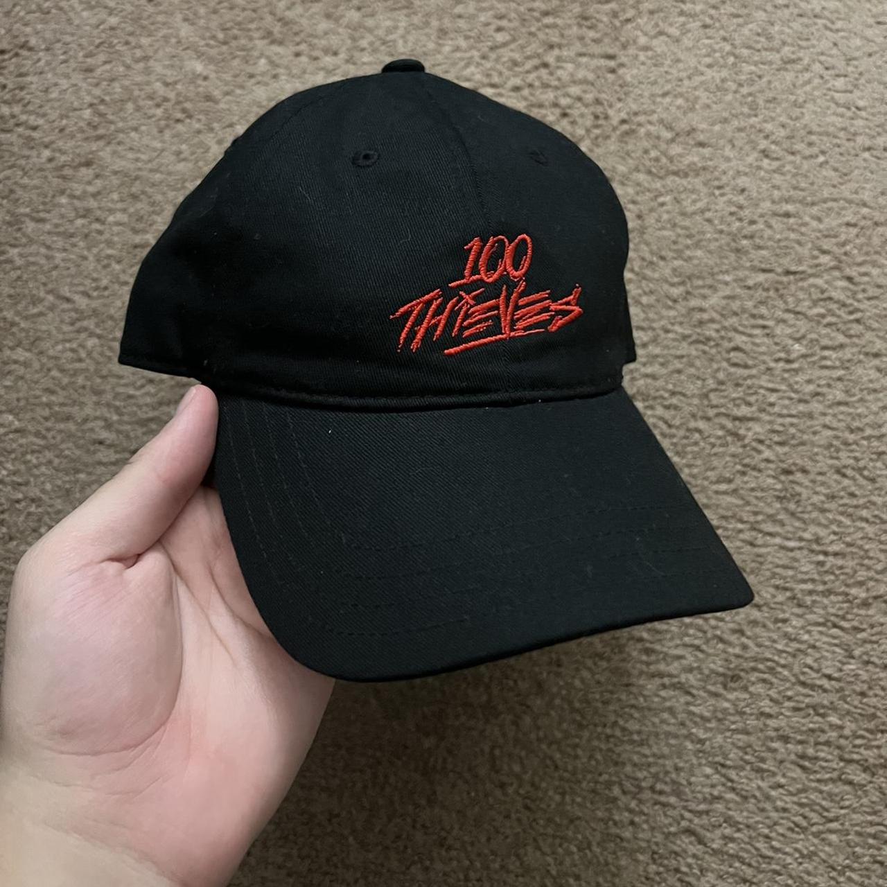 Men's Black and Red Hat
