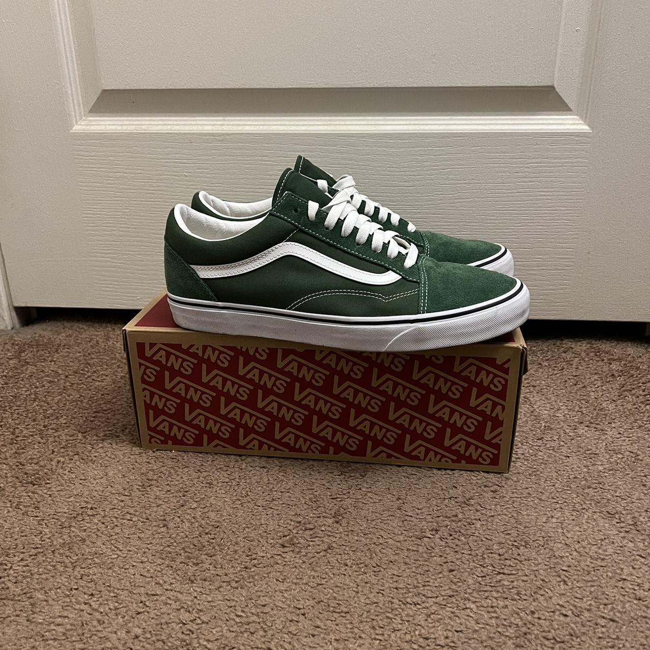 Green Vans shoes in great condition! Worn a handful... - Depop