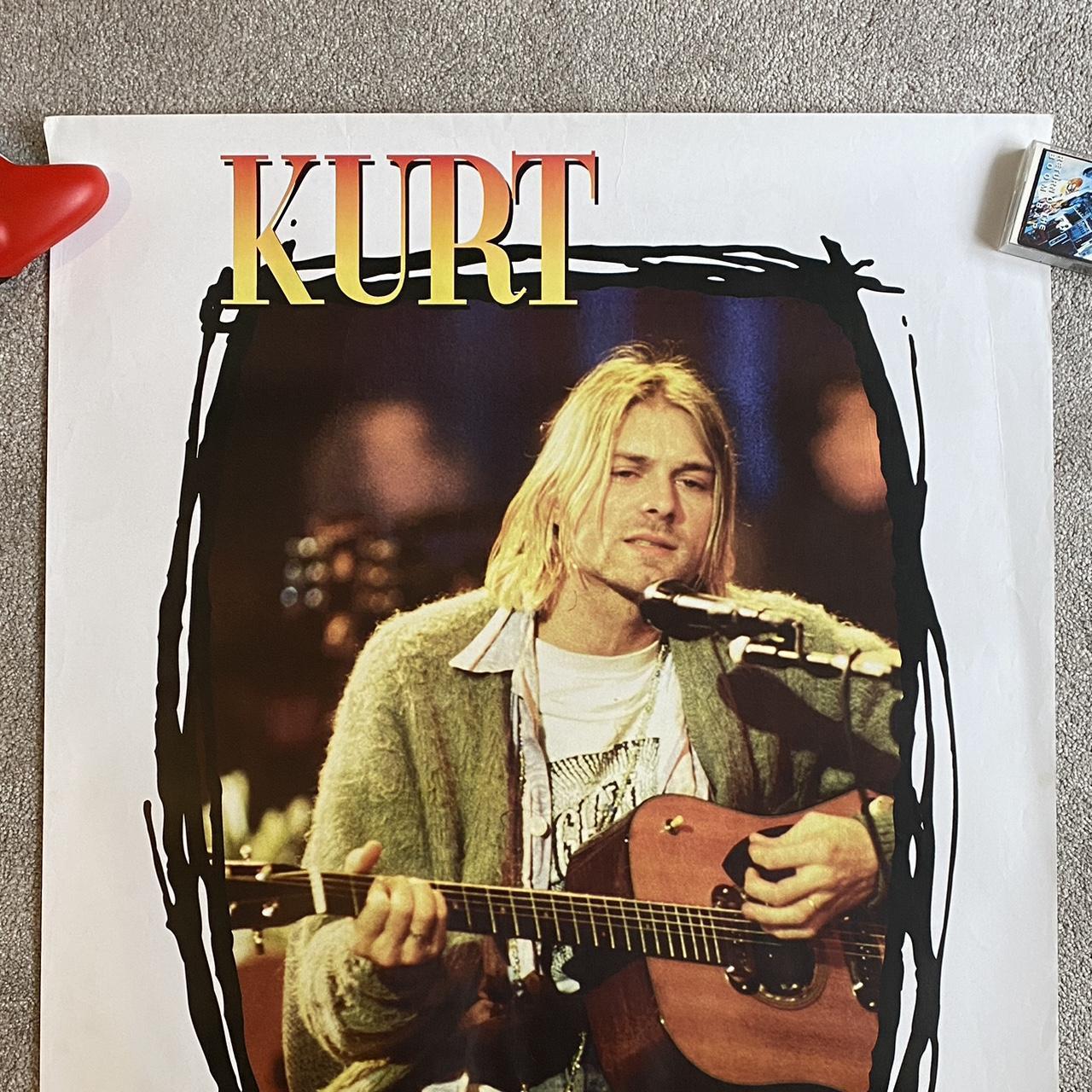 Kurt Cobain 1995 Vintage Poster Nirvana Unplugged | Depop