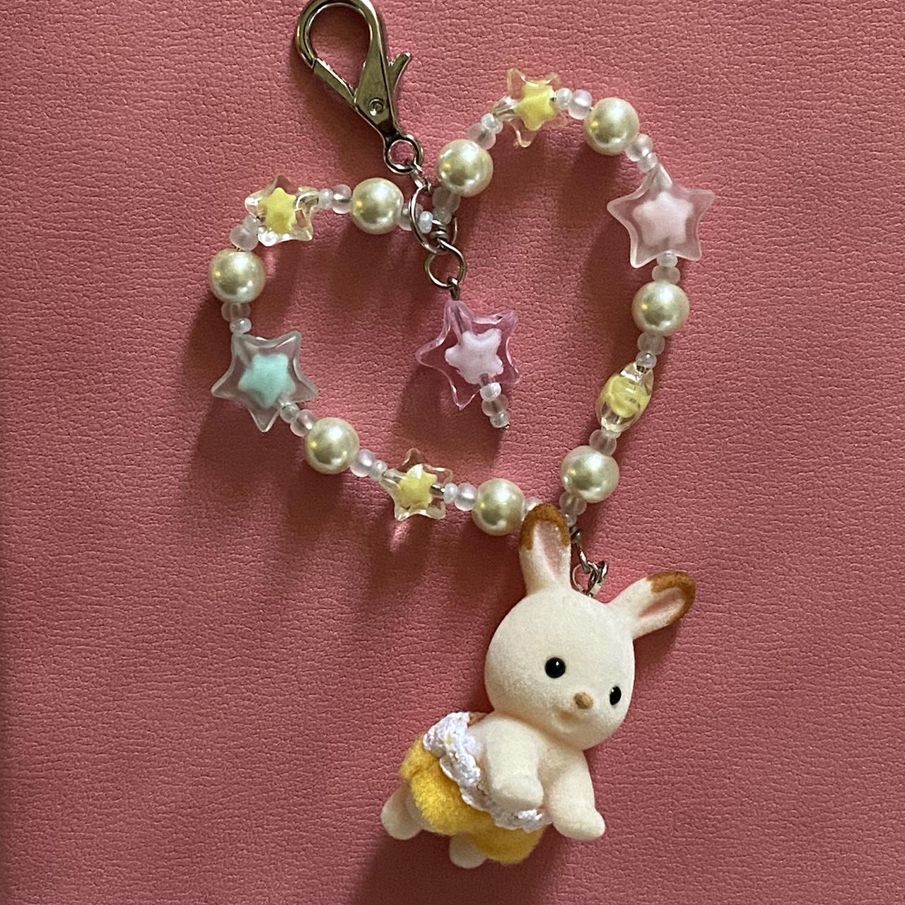 Pastel Bunny Heart charm 🐰🤍 5 inch 0.7 is Fake... - Depop