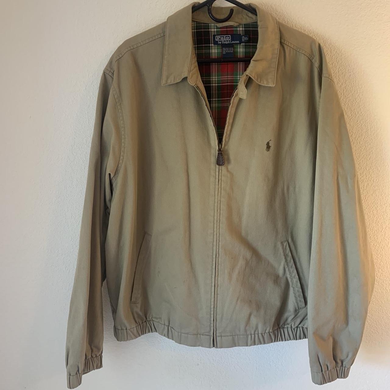 Tan sales polo jacket