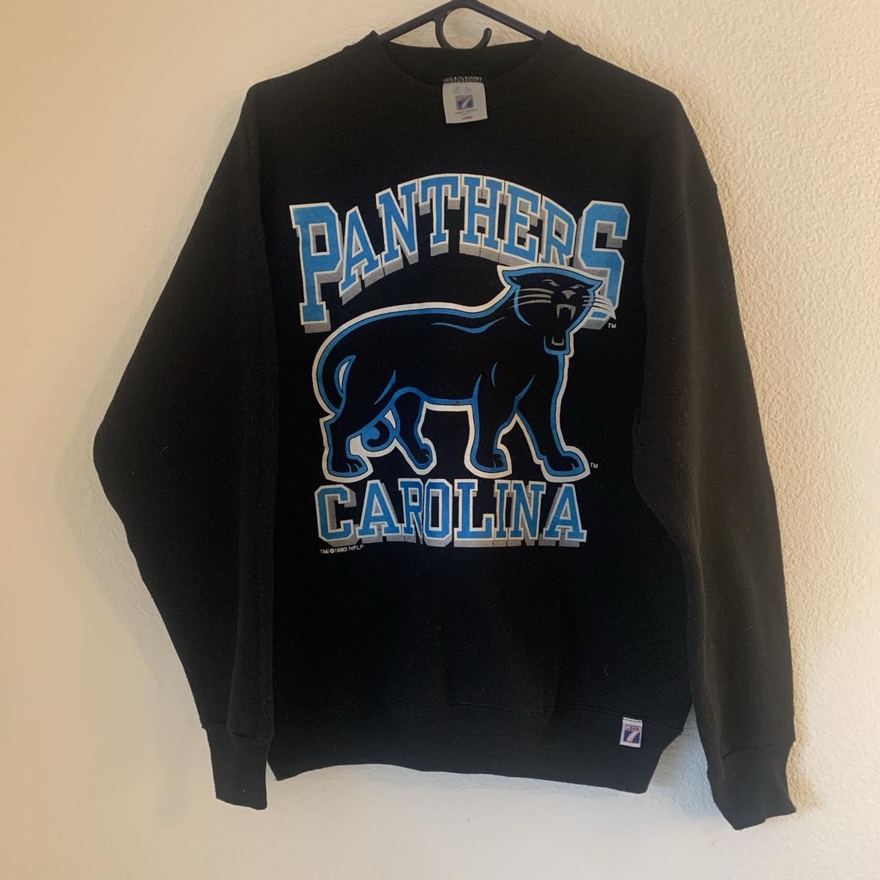 Vintage 1993 Carolina Panthers Logo 7 Crewneck - Depop