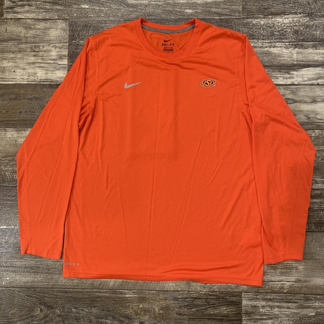 Nike Men's Orange and Black Shirt | Depop