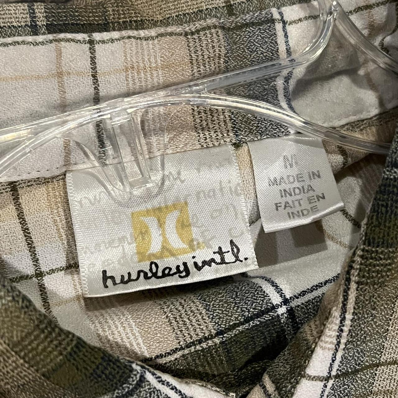 Hurley earth toned button up Size M Depop