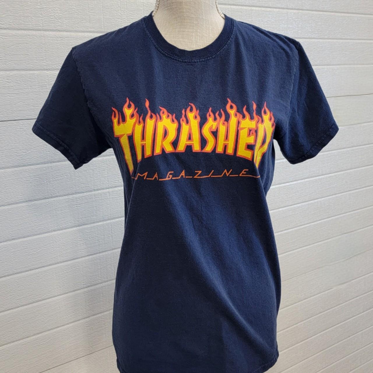 Navy blue hot sale thrasher shirt