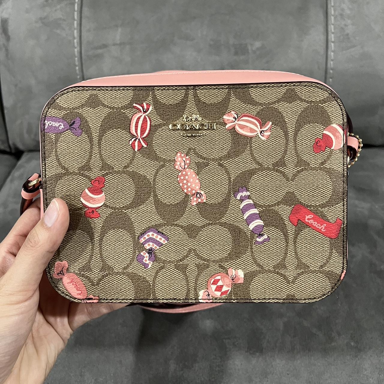 COACH Mini Camera Bag In Signature Canvas With Candy Print