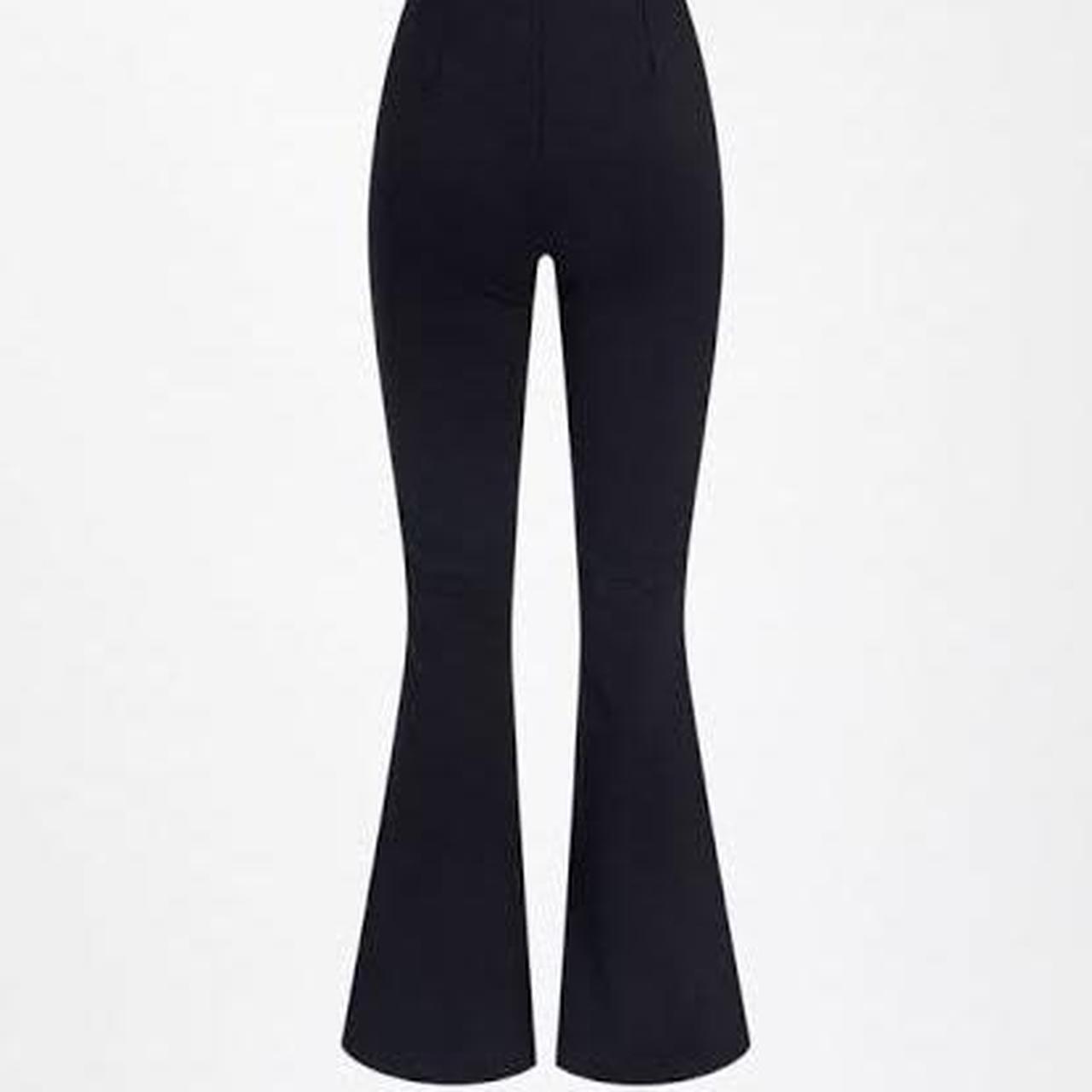 glassons black flared pants tight fitting work... Depop
