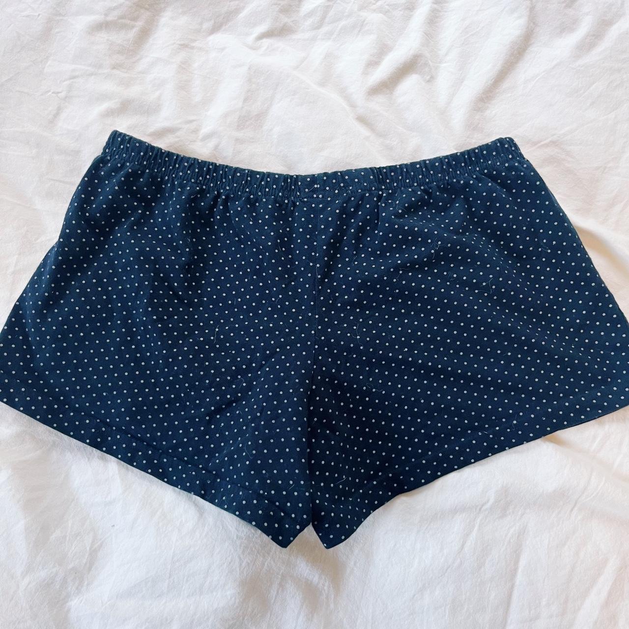 Navy blue polka dot Brandy Melville shorts😍 Marked... - Depop