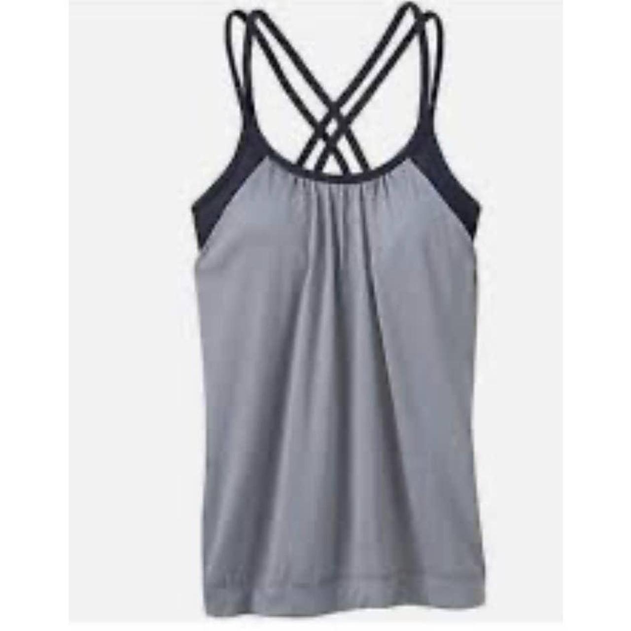 Athleta Women's Black and Grey Vest Depop