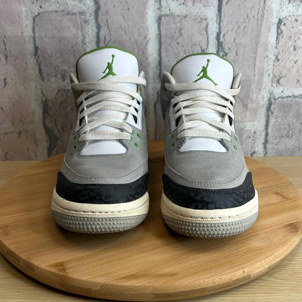 Air Jordan 3 Retro Chlorophyll 2018 Sneakers Size 7Y... - Depop