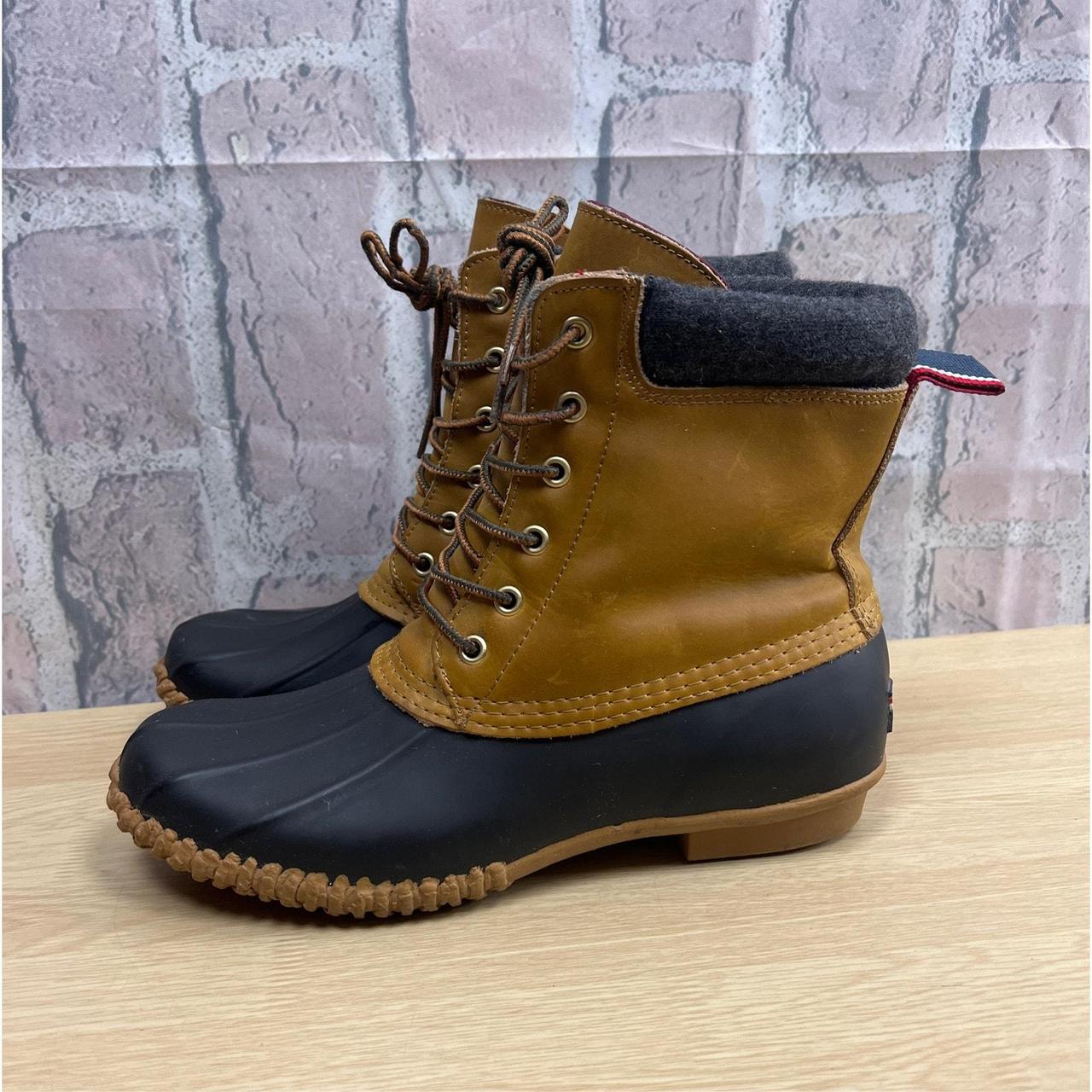 Black and tan duck boots best sale