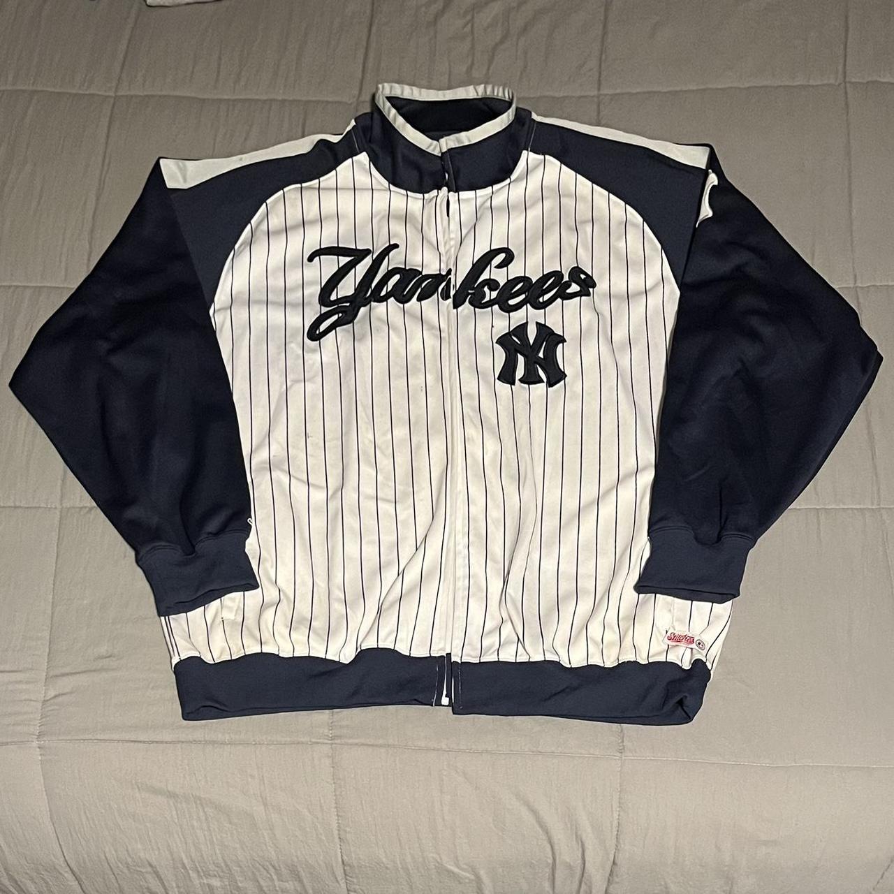 Stitches New York Yankees Zip Up Track Jacket... - Depop