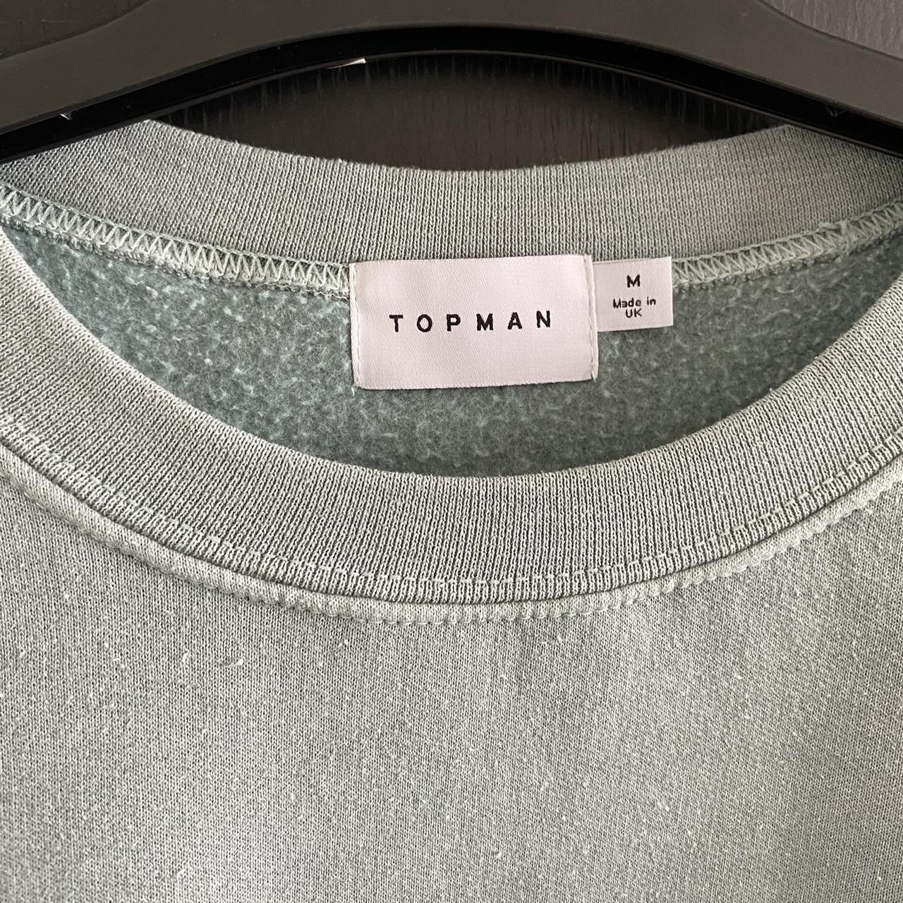 Topman jumper in sage/light blue colour Used but... - Depop