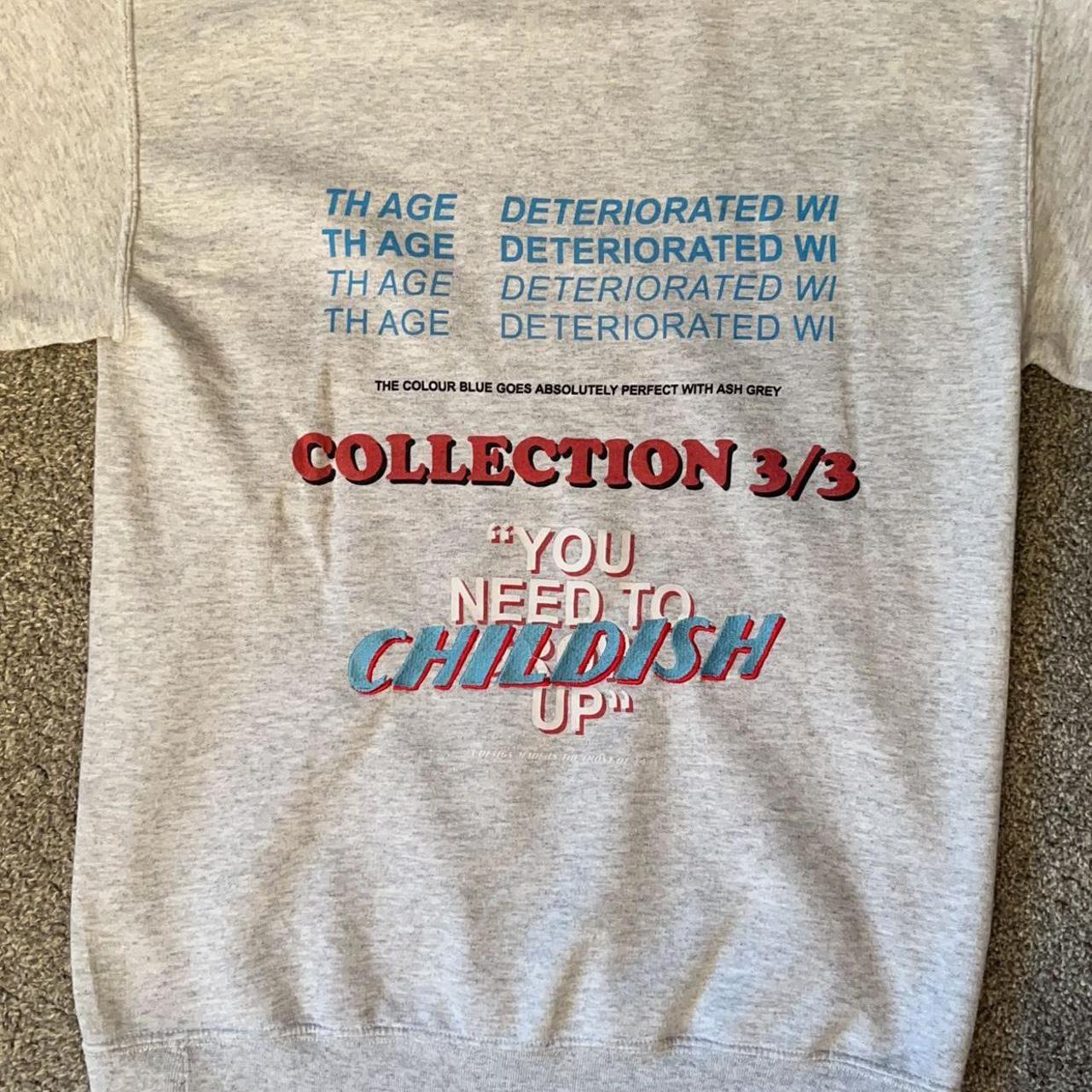 Grey Childish Hoodie TGFbro Limited Depop