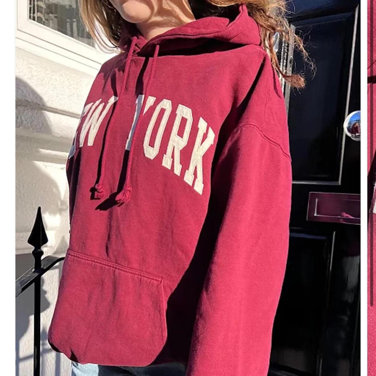 Brandy melville oversized Christy New York hoodie - Depop