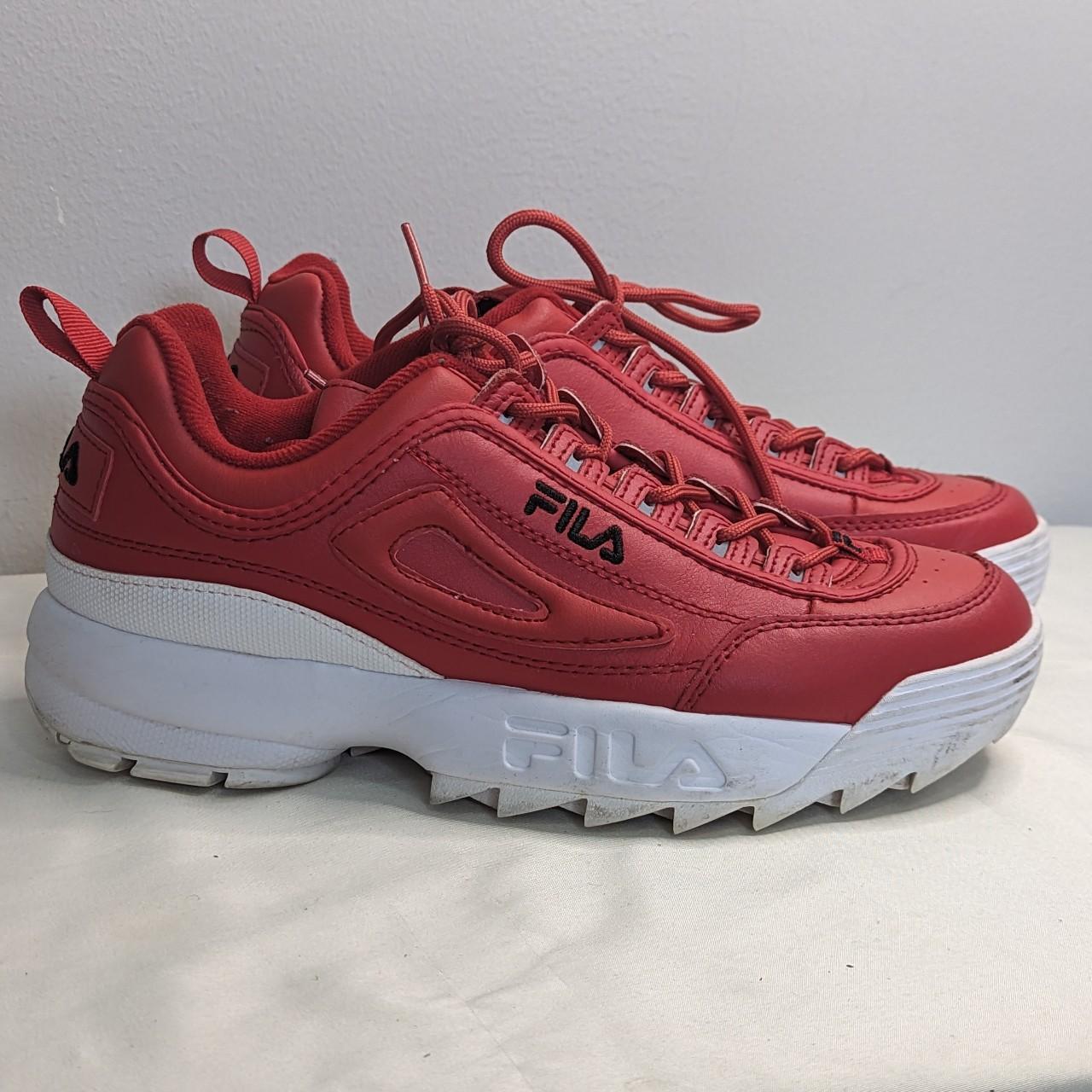 Disruptor chunky sneakers. Size 10. Red and... Depop