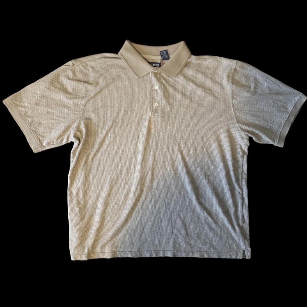 Vintage Cream Collared Shirt pit to pit: 24.5... - Depop