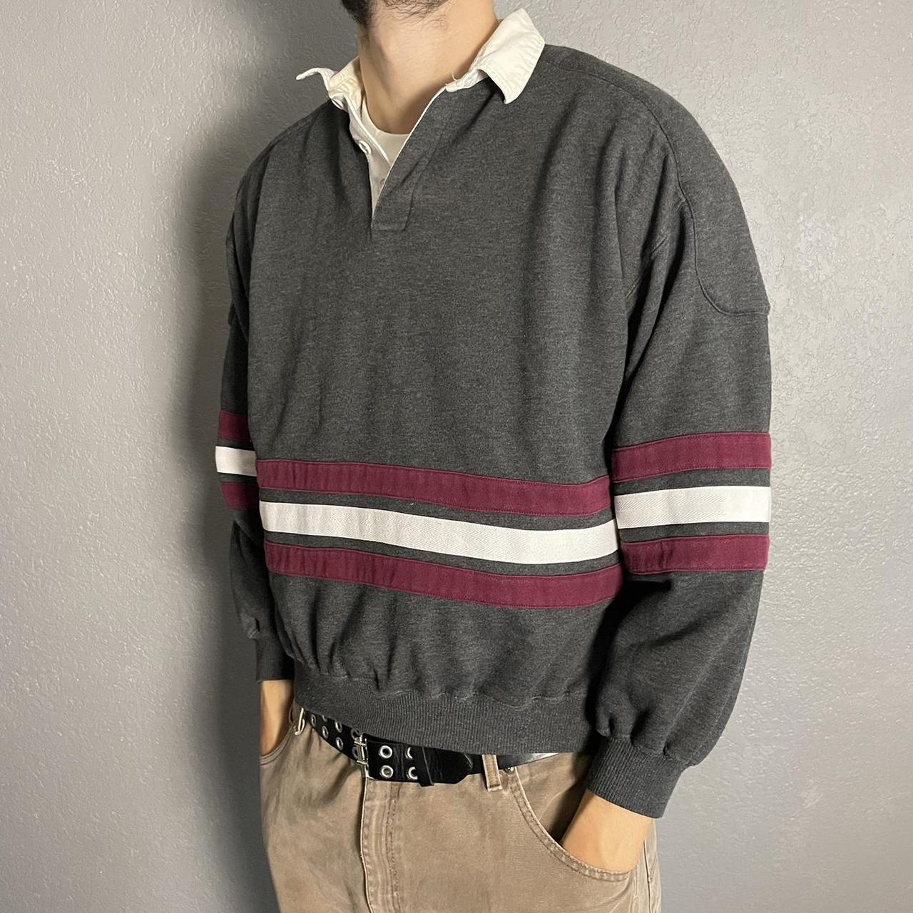 American Vintage Men's Red and Grey Sweatshirt
