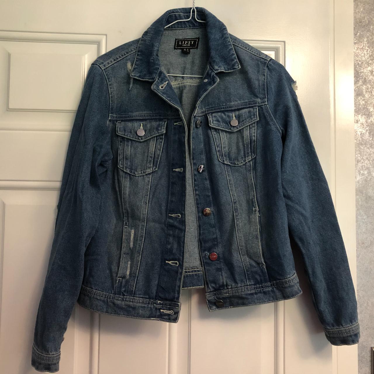 Lipsy Blue Cropped Denim Jacket - Never Worn -... - Depop