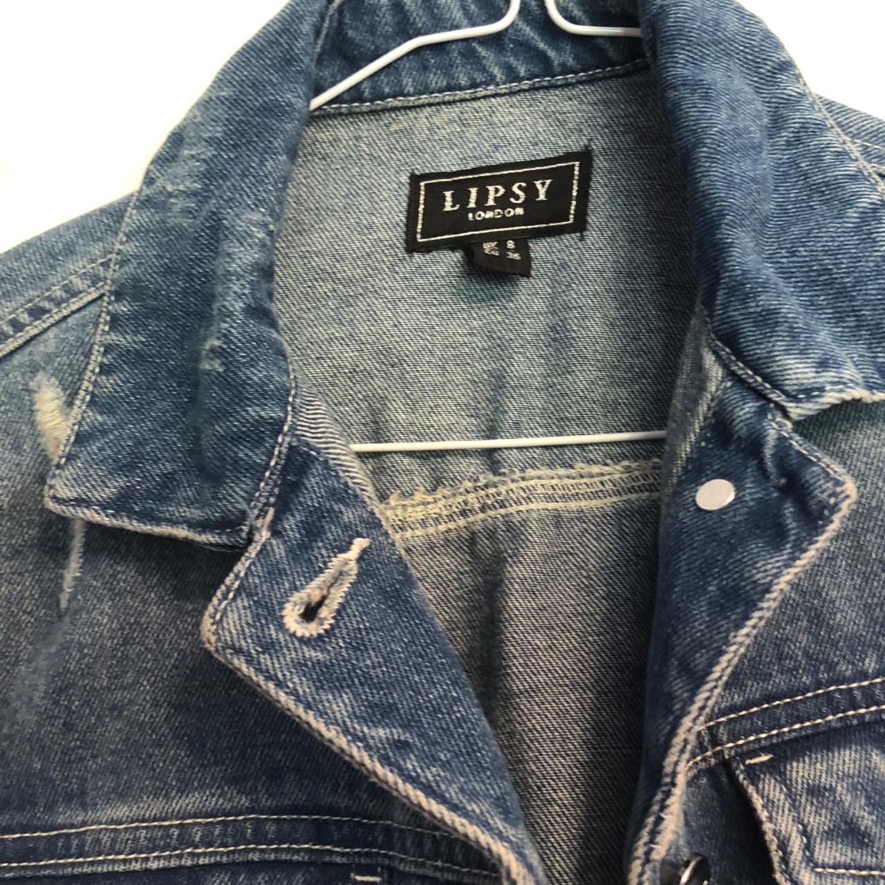 Lipsy Blue Cropped Denim Jacket Never Worn Depop