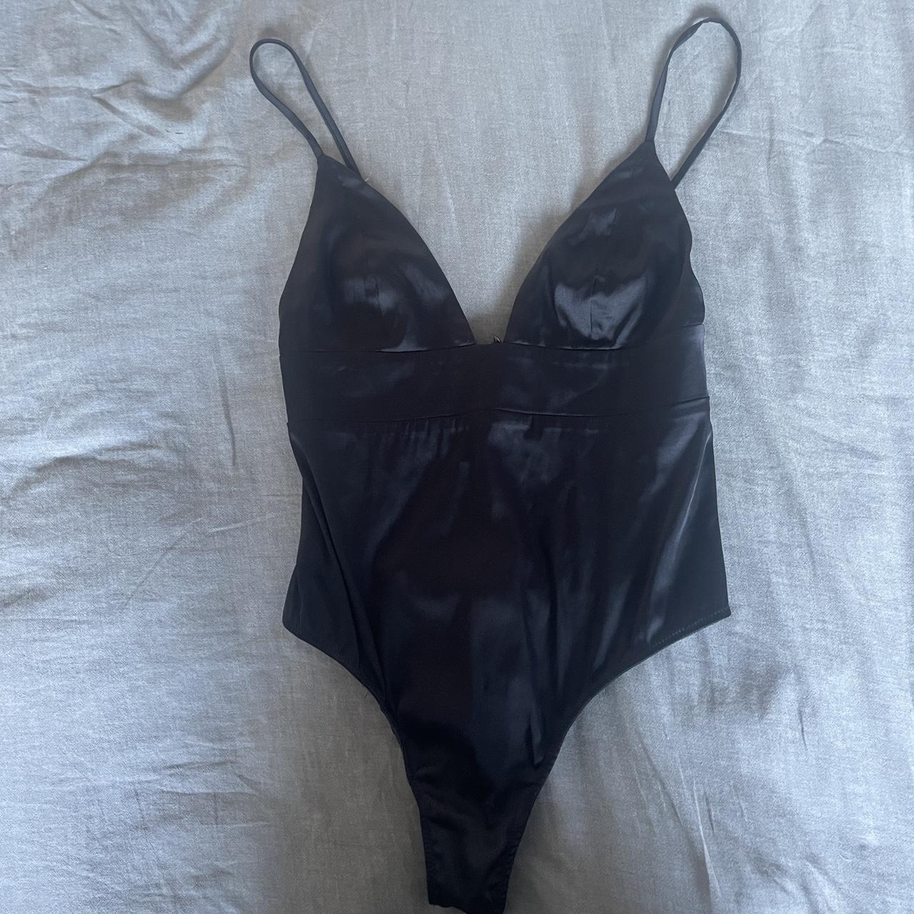 For love and lemons black satin outlet bodysuit