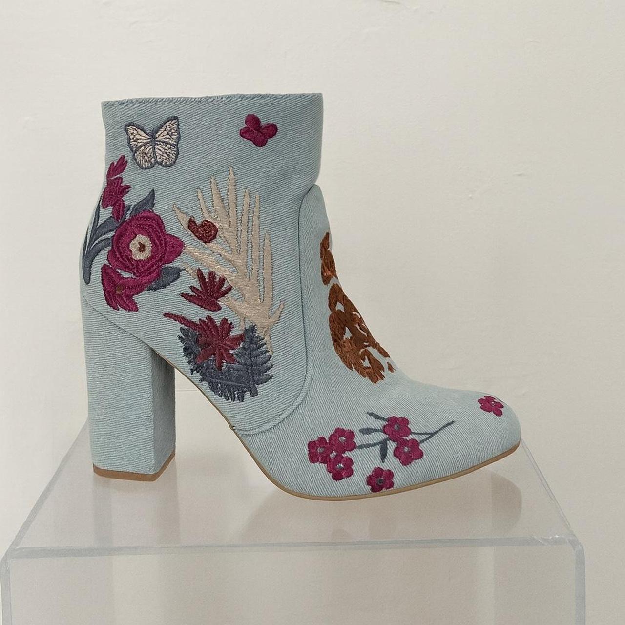 Source Unknown Women's Ankle Boots - Blue/Multi -… - image 1