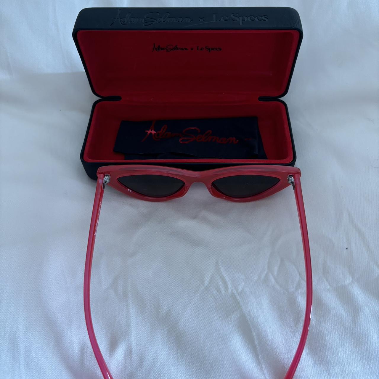Adam Selman x Le Specs red frame, mirror lens | Depop