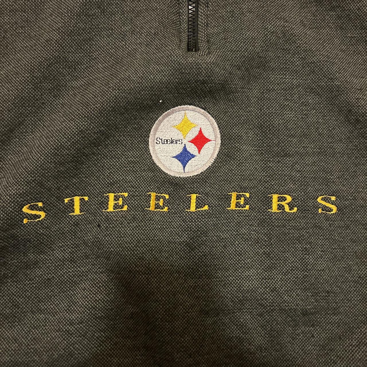 90s PITTSBURGH STEELERS LOGO ATHLETIC FULL ZIP - Depop