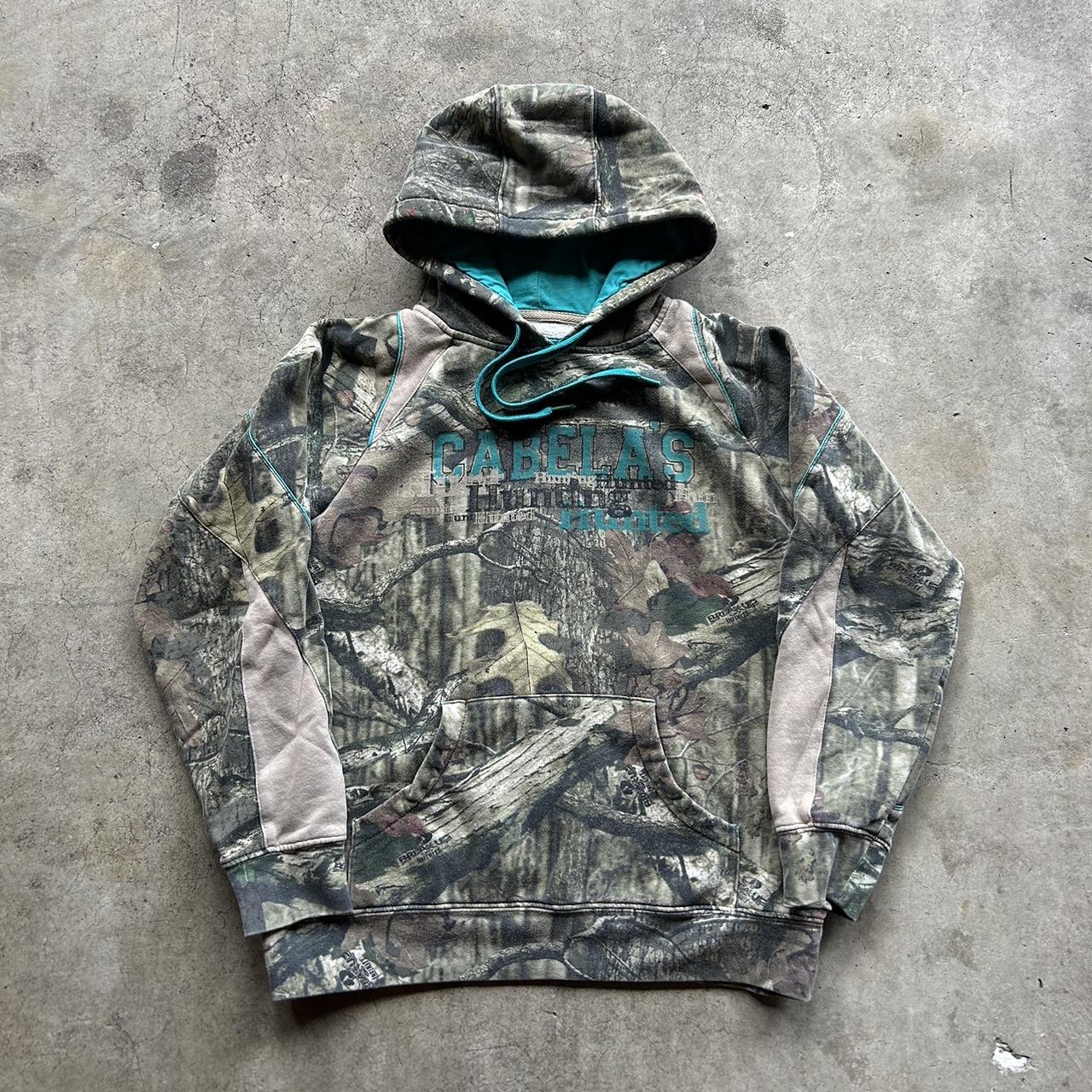 Vintage Cabela’s Camo Hoodie Size: M Pit To Pit:... - Depop