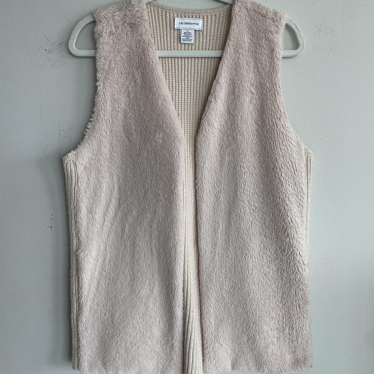 Liz claiborne fur outlet vest