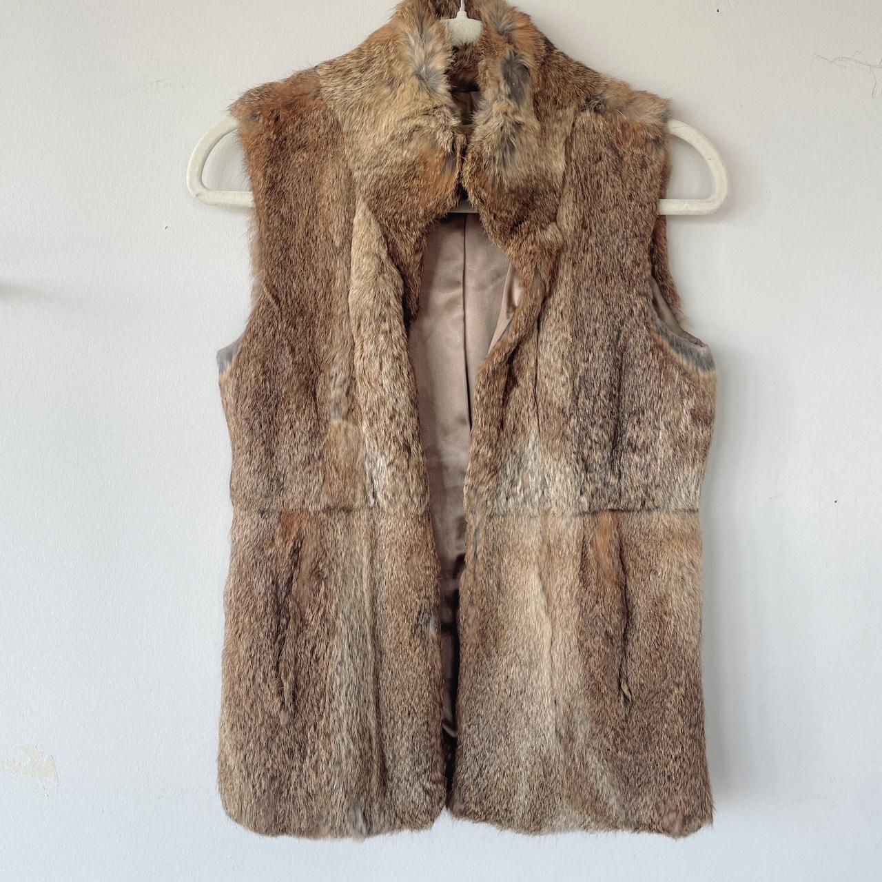 Vintage Y2K Michael Kors Rabbit Fur Vest labeled XS... - Depop