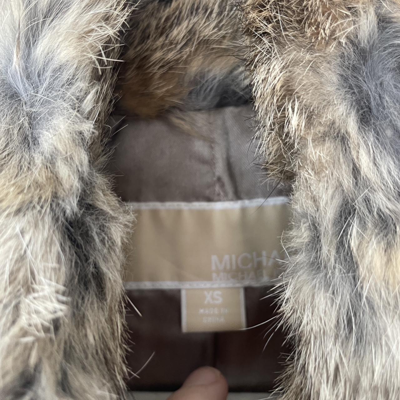 Vintage Y2K Michael Kors Rabbit Fur Vest labeled XS... - Depop