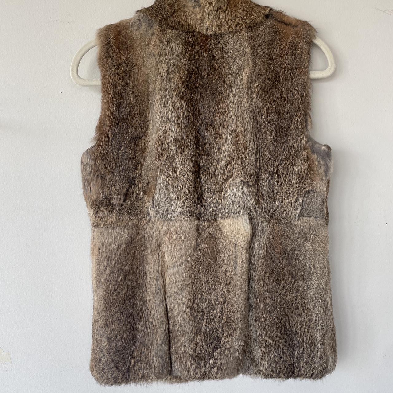 Vintage Y2K Michael Kors Rabbit Fur Vest labeled XS... - Depop