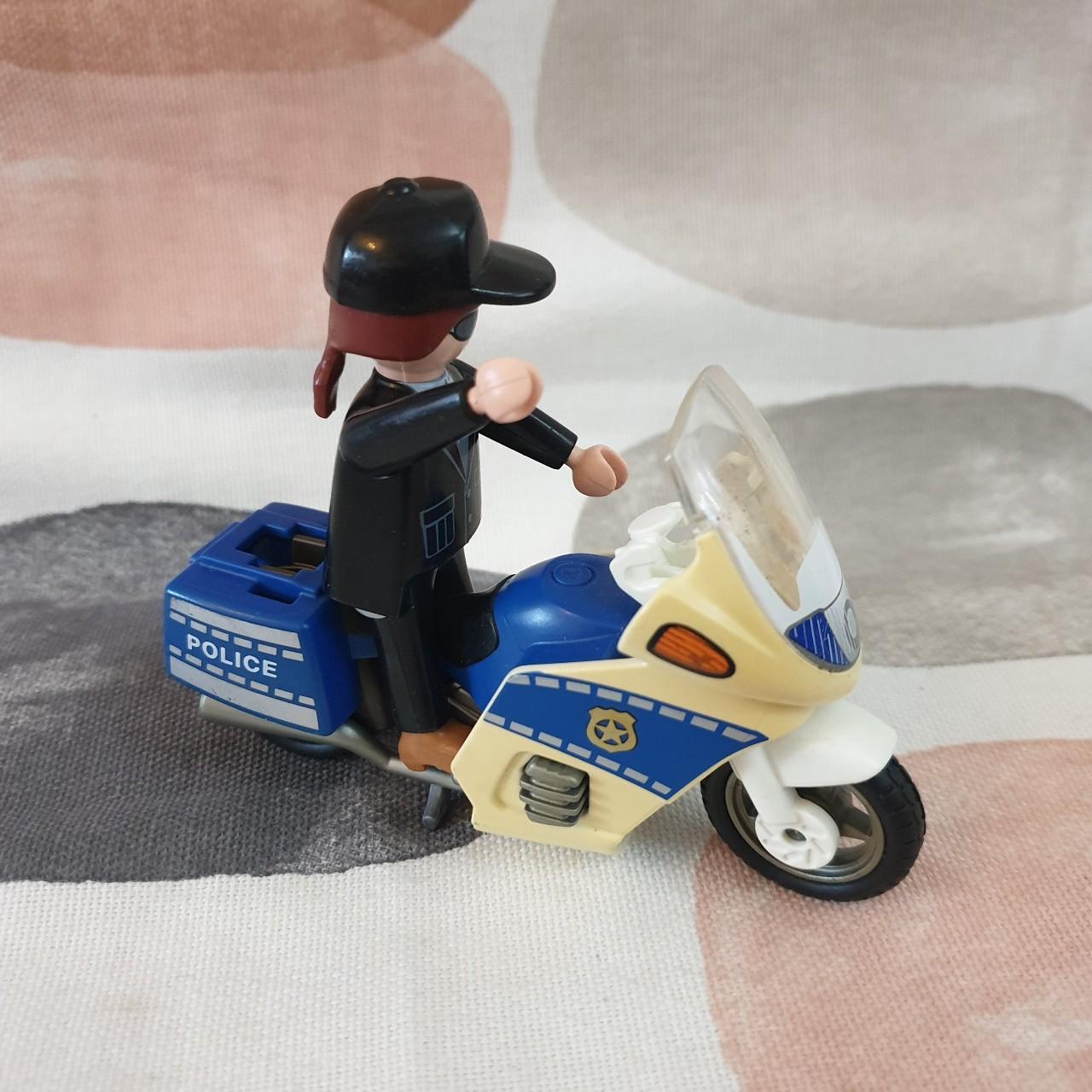 Vintage Playmobil Police Motorcycle Bike Cop Figure #35